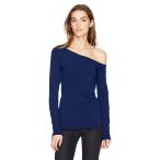 Susana Monaco Women's Brooke One Shoulder Long Sleeve Top, Inkwell L