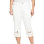 Gloria Vanderbilt Women's Amanda Capri Lace Hem Capri (Crystal White,