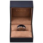DOUX 8mm Mens White Tungsten Carbide Ring Purple Goldstone Inlay Spark