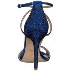 Badgley Mischka Jewel Women's Dillon Heeled Sandal, Blue Satin, 7 M US