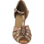 Women's Ballroom Dance Shoes Tango Wedding Salsa Dance Shoes Copper Sp