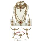 MUCH-MORE Traditional Indian Style Gorgeous Polki Indian Necklace Earr