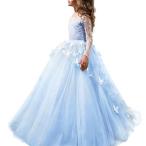 Christmas Fancy Lilac Flower Girl Dress Princess Lilac Long Wedding Pa