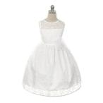 Flower Girls Dress White Quality Lace Dress Pageant Communion Wedding