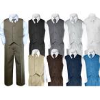 Baby Boy Teen Toddler Event Wedding Formal Party Vest Set COLOR Suit O