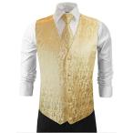 Paul Malone Wedding Vest Set Cream Gold 5pcs Tuxedo Vest + Necktie + A