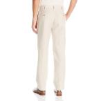 Cubavera Men's Easy Care Linen Blend Flat Front Pant, Khaki, 34x30