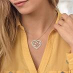 Personalized Family Tree Heart Necklace with Swarovski Birthstones-925
