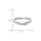 FB Jewels Solid Sterling Silver 3mm Comfort Fit Wedding Band Size 9