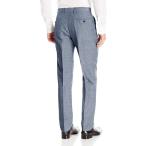Perry Ellis Men's Slim Fit Linen Cotton End Flat Front Pant, Bijou Blu
