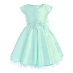 New Girls Blue Lilac Mint Satin Pleated Dress Pageant Flower Girl Wedd