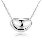 Ashley Jeweller .925 Sterling Silver Bean Charm Necklace Classic Forev