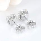 DovEggs 10K White Gold Post 2CTW 6.5MM Lab Grown Moissanite Stud Earri