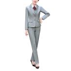 Women's Three Pieces Office Lady Stripe Blazer Business Suit Set Women