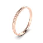 LANDA JEWEL Unisex 10k Rose Gold 2mm Light Court Shape Comfort Fit Pol