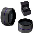 Chroma Color Collection Tungsten Wedding Band Ring 12mm for Men Women