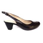 O.G.S. Wide Shoes Women's Isabella Nero Black Leather Pumps 9 XXW US
