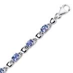 Simulated Alexandrite Bracelet Sterling Silver 5.50 Carats Oval Shape