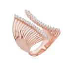 Evan Jewels, EV5-5040 Multi Row Knukkle Ring in Sterling Silver (R-6)