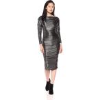 RACHEL Rachel Roy Women's Gigi Drape Dress, Gunmetal Black S