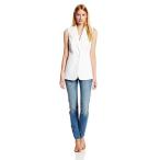 Chaus Women's Sleeve Jackie O Pique Vest, Ultra White, 14