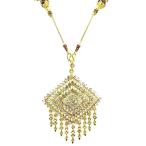 Siwalai Thai Traditional Sukhothai Style Gold Plated Clear Crystals Ne
