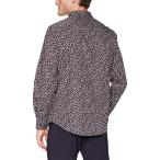 Perry Ellis Men's Long Sleeve Abstract Floral Print Shirt, Withered Ro