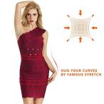 ADYABY One Shoulder Open Back Hollow Out Bodycon Dress Club Birhday Pa
