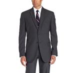 Haggar Men's Textured Pinstripe Tailored Fit 2 Button Suit Separate Co