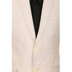 WINTAGE Men's 100% Linen Notch Lapel All Season Natural Color Suit,Sma