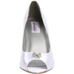 Dyeables Women's Minka Wedge Pump,White Satin,10 B US