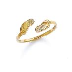 14k Yellow Gold Double Flip-Flop Toe Ring