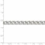 925 Sterling Silver 5.25mm Double 6 Side Flat Cuban Link Chain Necklac