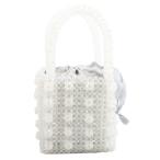 Womens Beaded Handbags Handmade Weavel Pearl Tote Bags fit Wedding Par