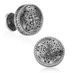 Silver Clover Cufflinks - Best Gifts for Men, Wedding, Business, with