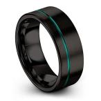 Chroma Color Collection Tungsten Wedding Band Ring 8mm for Men Women T