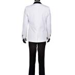 Modern Luxury Prom Suits (36 Regular, White with Black Shawl Lapel wit