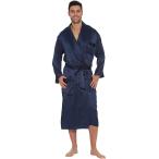 INTIMO Men's Classic Silk Robe, Blue, Medium