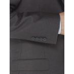 Salvatore Exte Men's Modern Two Button Sharkskin Suit Charcoal Gray (4