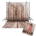 Allenjoy 6x8ft Soft Fabric No-Wrinkles &amp; Larger Photography Wood Floor