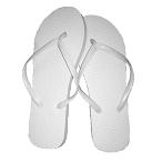 Wholesale Ladies 36 Pairs Solid White Flip Flops