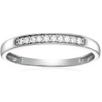 Vir Jewels 1/10 cttw Diamond Wedding Band in 10K White Gold In Size 5