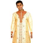 Apparelsonline Men's Sherwani Suit XX-Large Gold