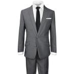 Black n Bianco Boys Signature Slim Suit in Dark Grey Size 4