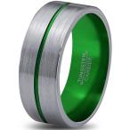 Chroma Color Collection Tungsten Wedding Band Ring 8mm for Men Women G