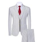 Men's Suit, Slim Fit 3-Piece Suit Set Blazer Dress, Single Breasted, J