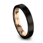 Midnight Rose Collection Tungsten Wedding Band Ring 4mm for Men Women
