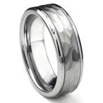 MFC Tungsten Hammer Finish Wedding Band Ring/w Grooves Sz 10.5
