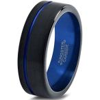 Chroma Color Collection Tungsten Wedding Band Ring 6mm for Men Women B