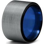 Chroma Color Collection Tungsten Wedding Band Ring 12mm for Men Women